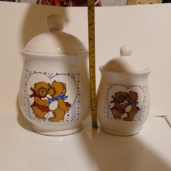 Vintage White Bear Design Canister Set - Picture 6 of 7